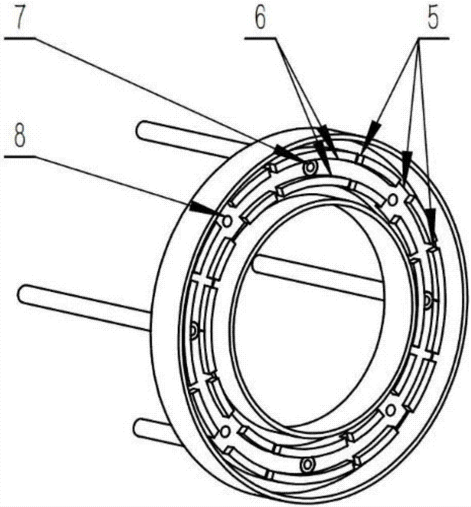 Electric propelling engine gas distributor