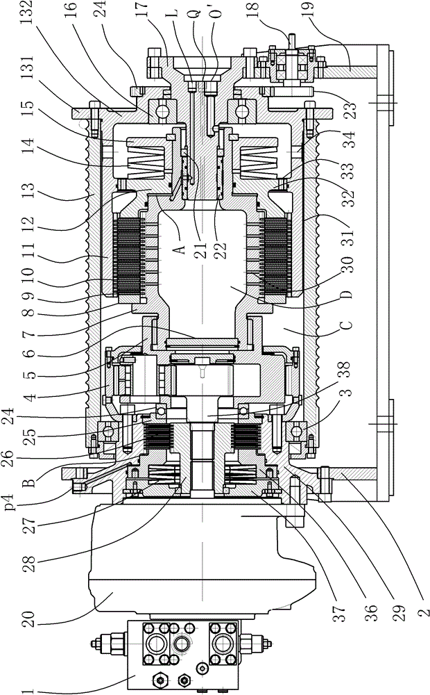 Energy-saving hydraulic winch