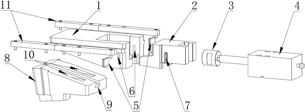 Core-pulling self-locking mechanism of injection mold