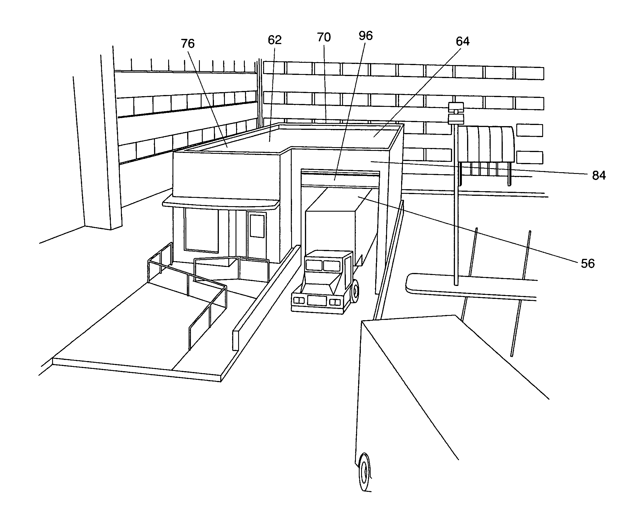 Pre-engineered building for an integral mobile imaging unit