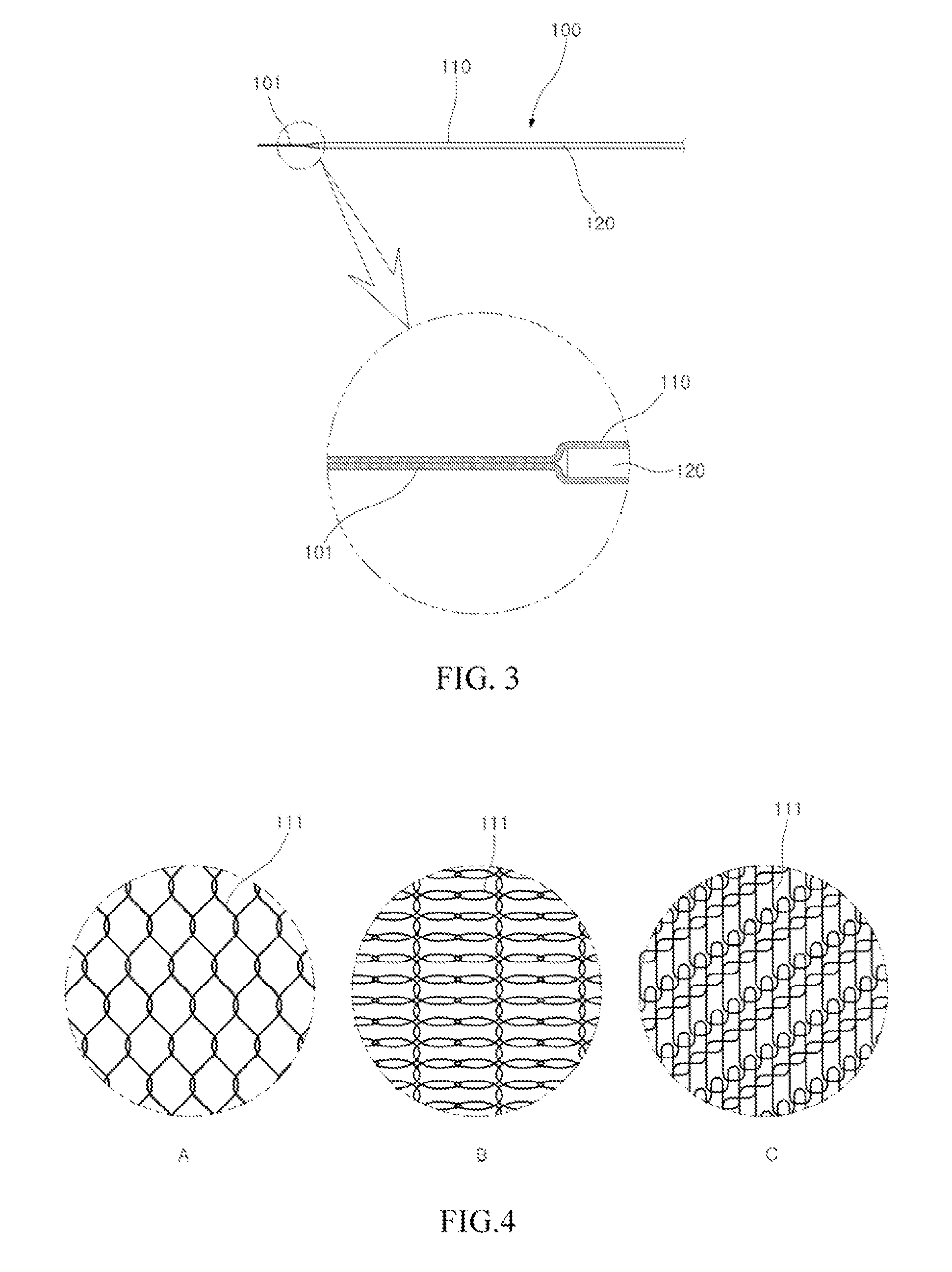 Linear tension material for plastic surgery