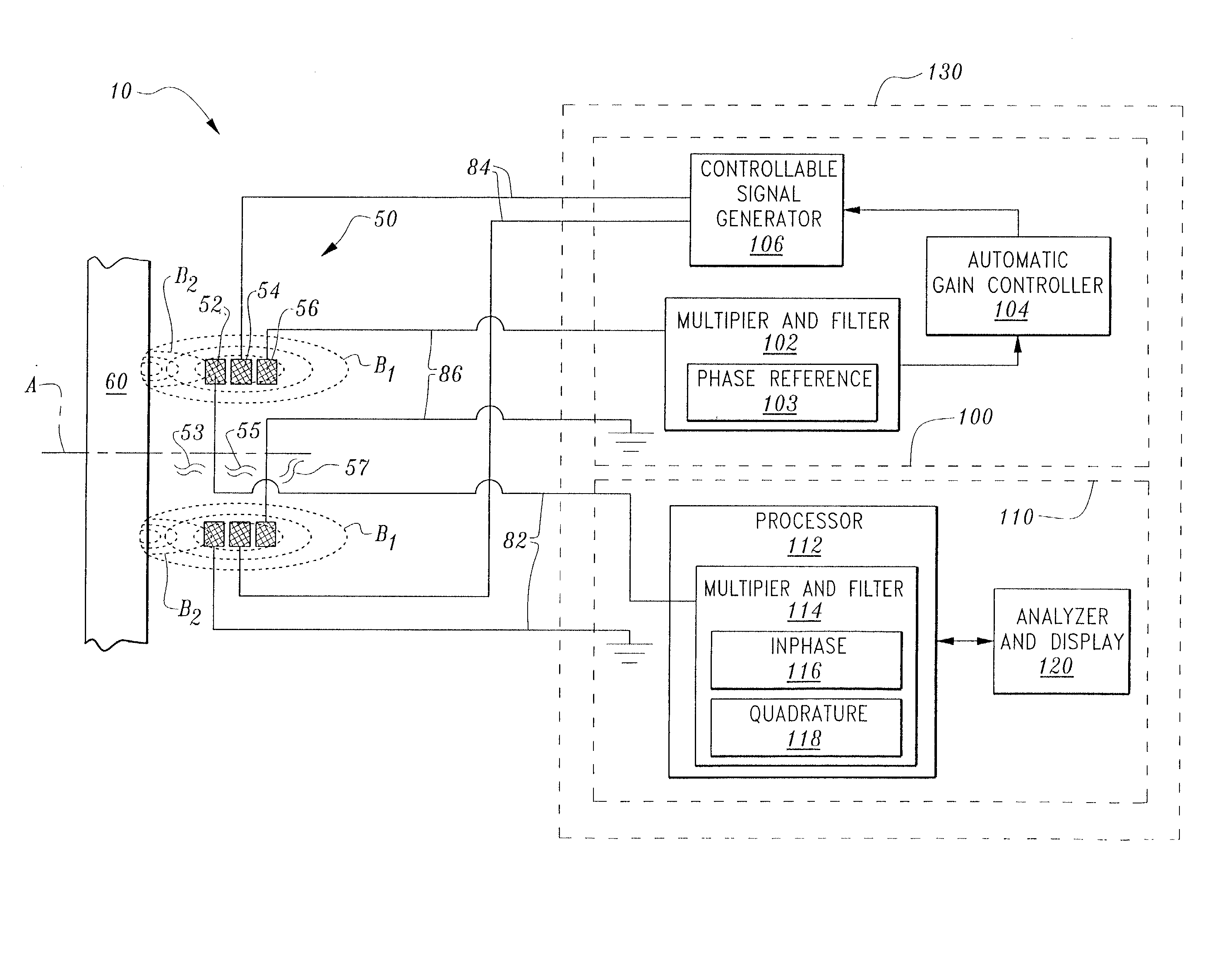 Multi-coil proximity probe system: apparatus and method