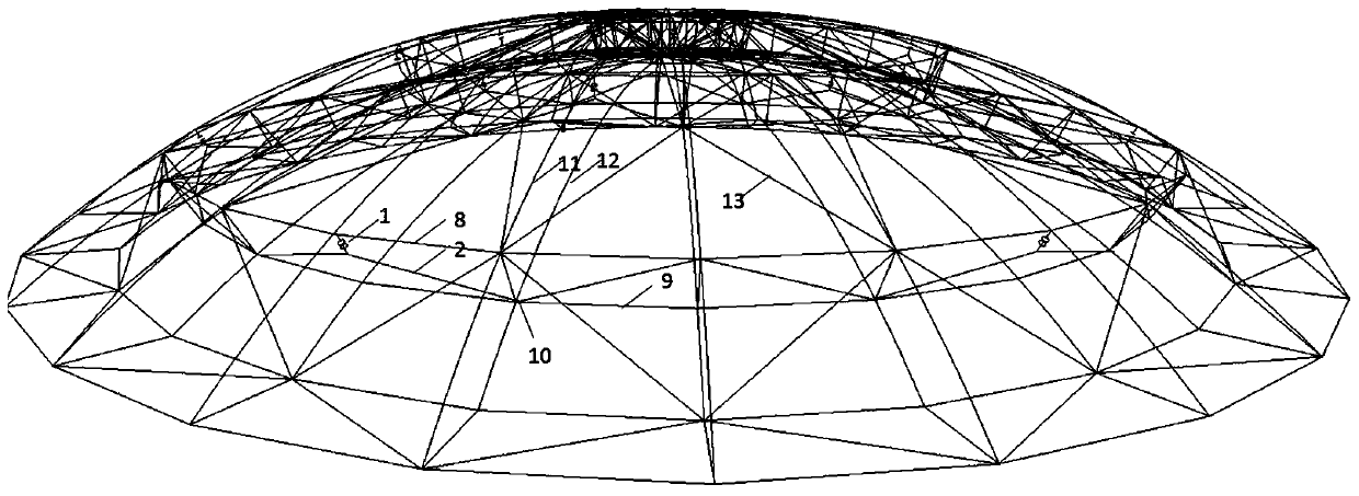 A Double-Layer Reticulated Shell Structure with Circumferential Toggle Composite Vibration Absorbing Supports