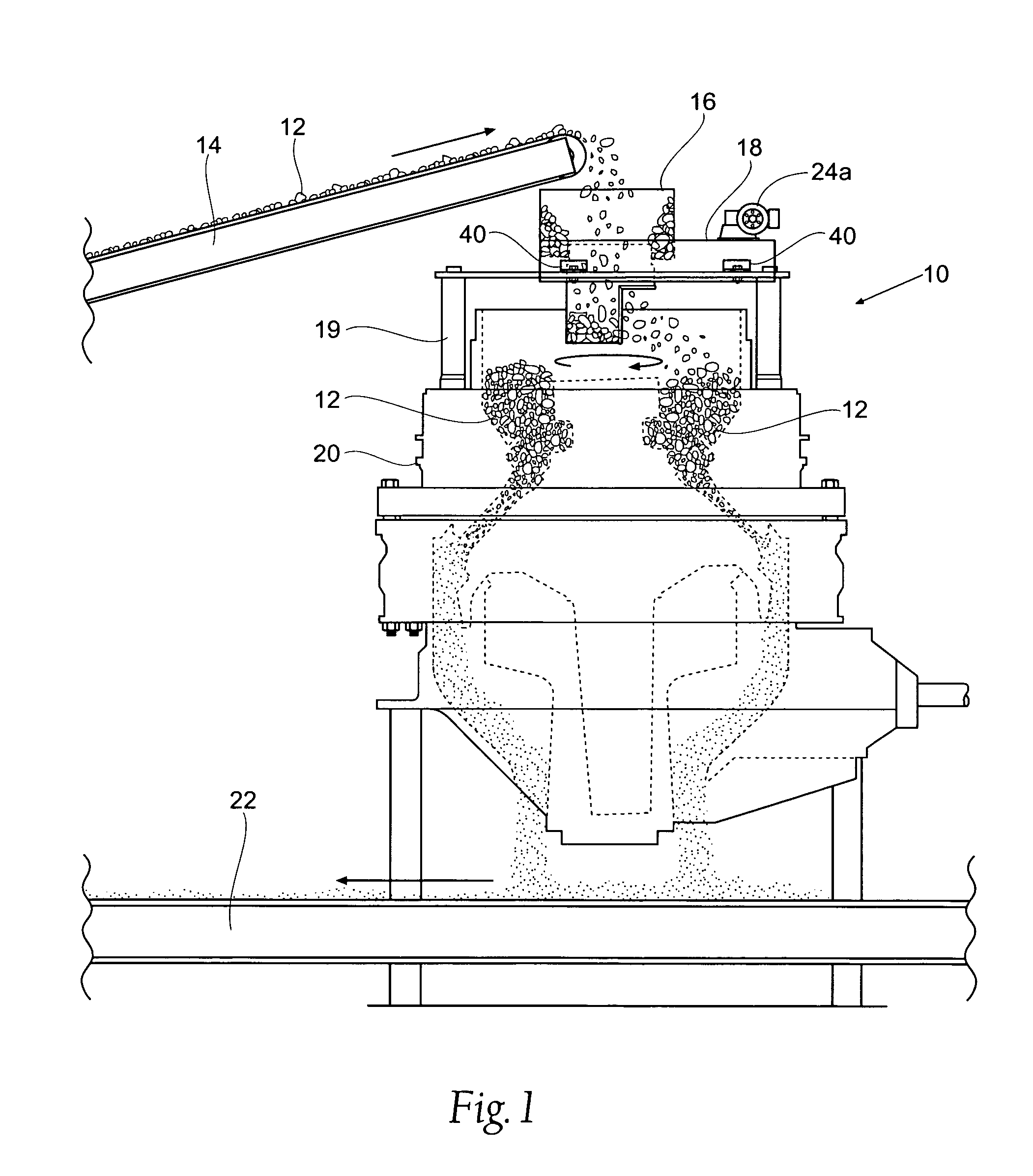 Rotating feed distributor