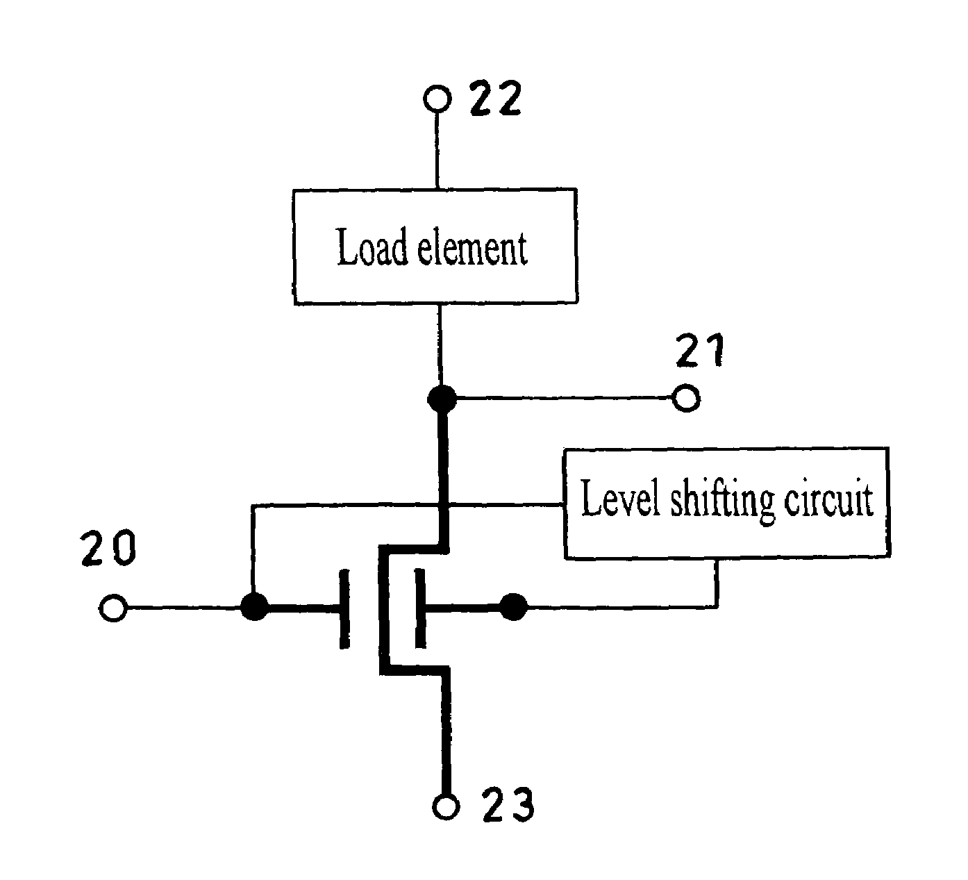 Method for application of gating signal in insulated double gate FET