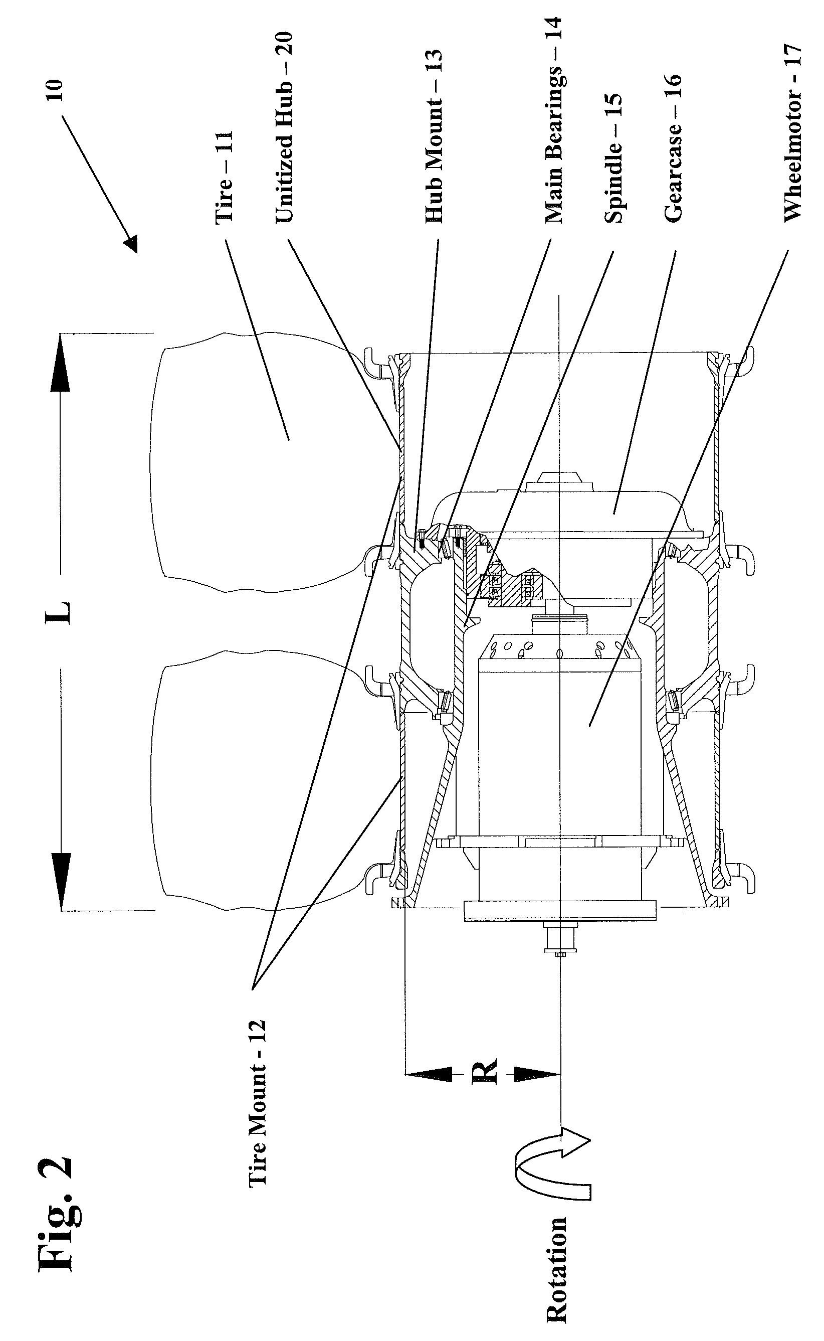 Unitized hub and rim for off-road vehicles