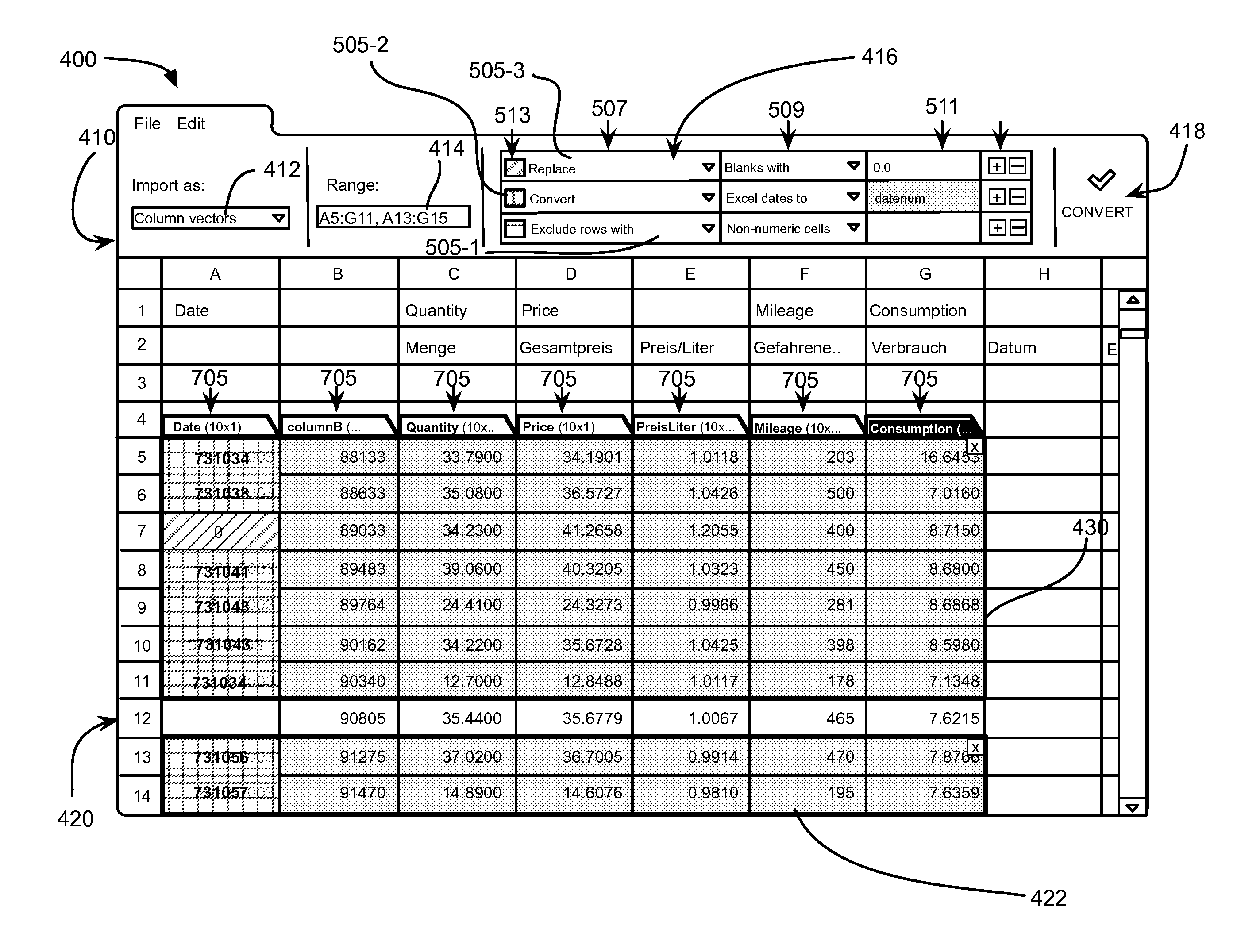 Graphical data conversion/translation