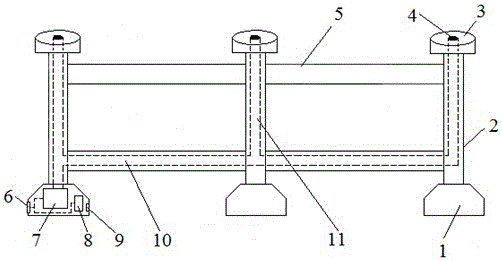 Intelligent water spray isolation fence