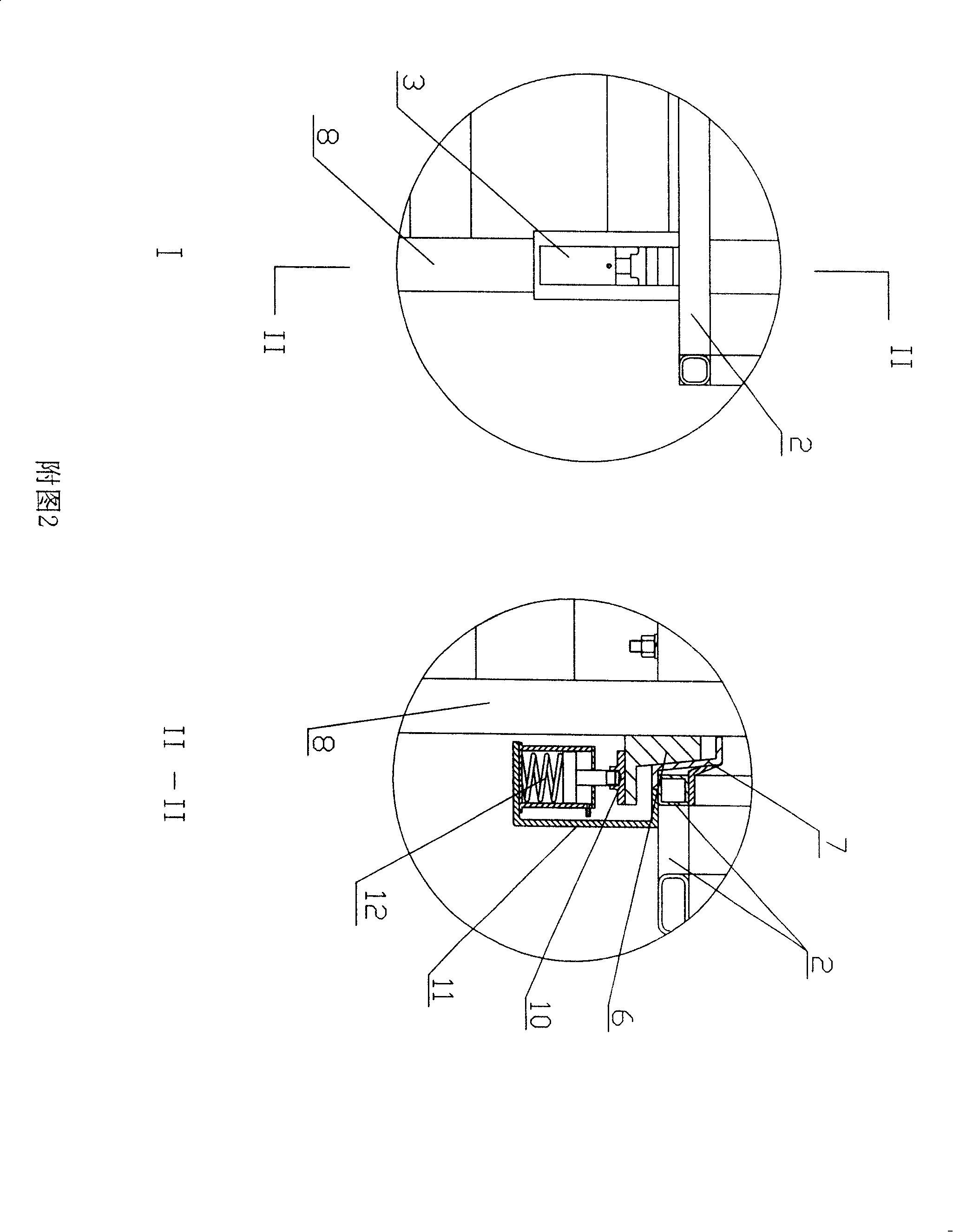 Wedge safety device used for high altitude lifting platform