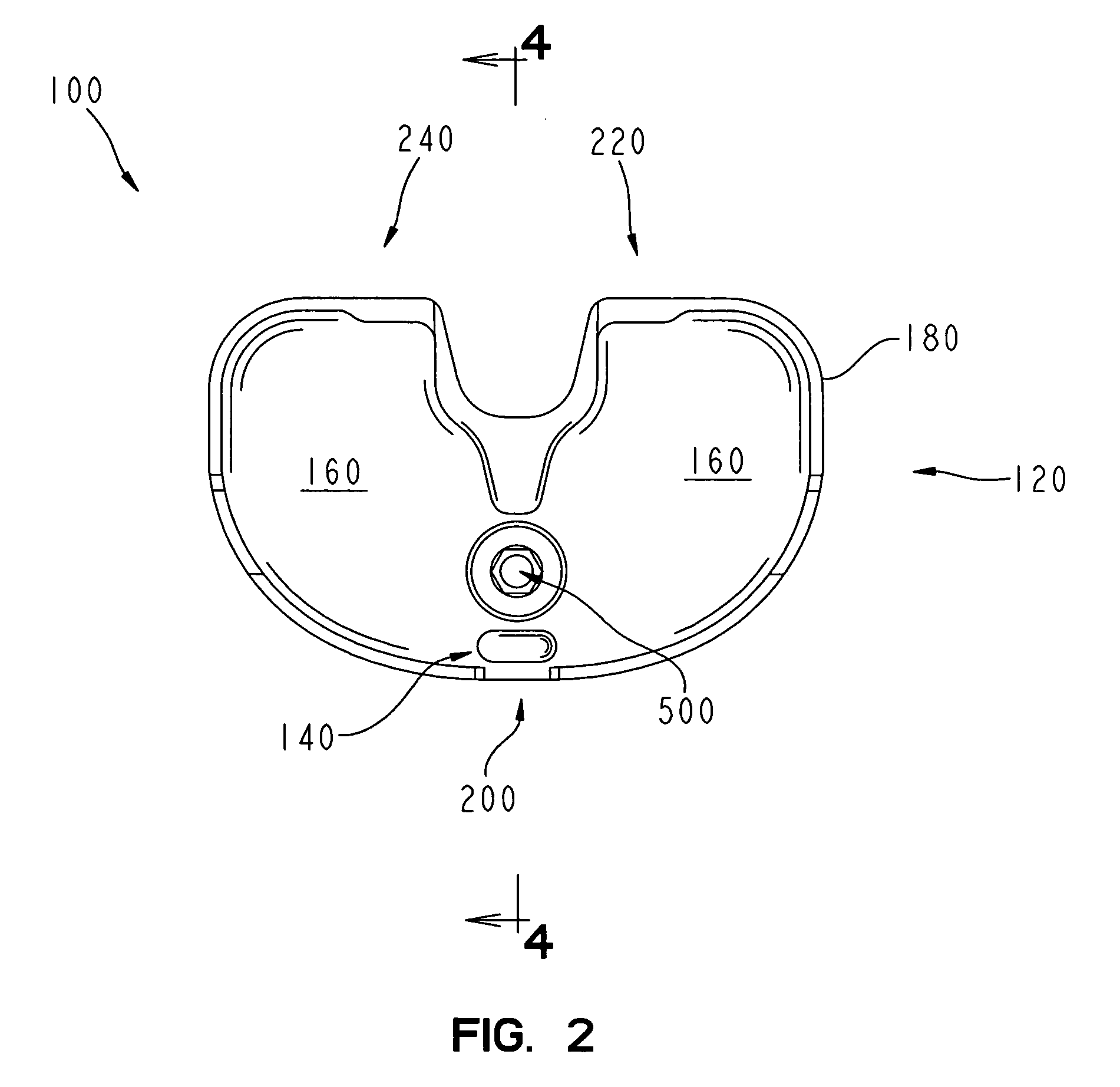 Tibial implant with a through post