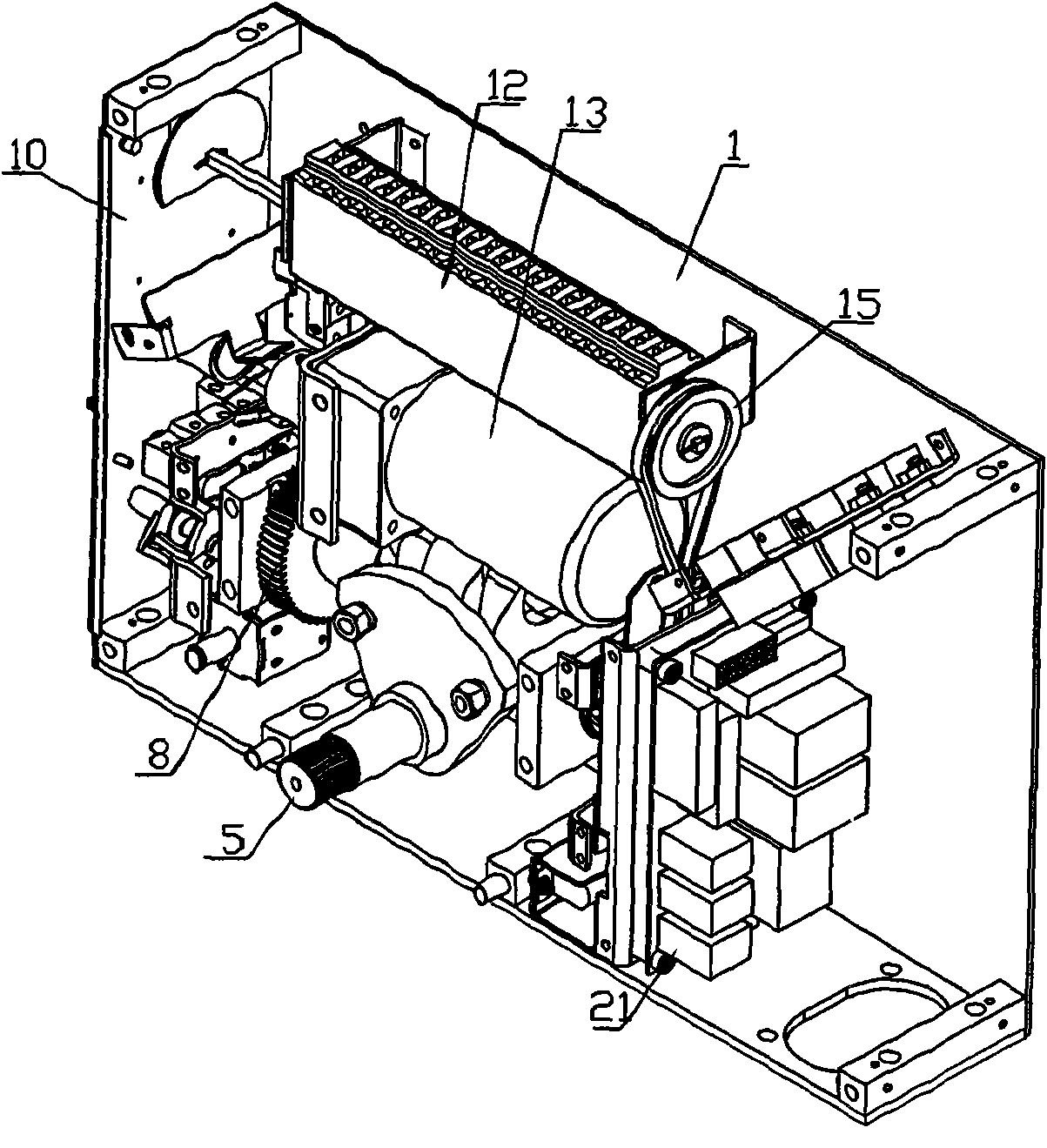 Electric mechanism of isolating switch and operating method