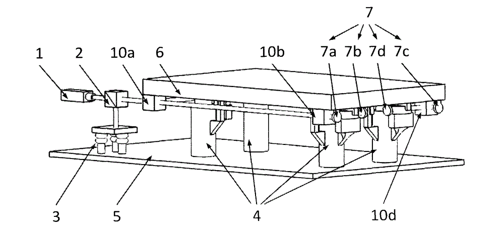 Magnetic levitation vibration isolation platform based on air spring aero position standard and auto-collimation measurement