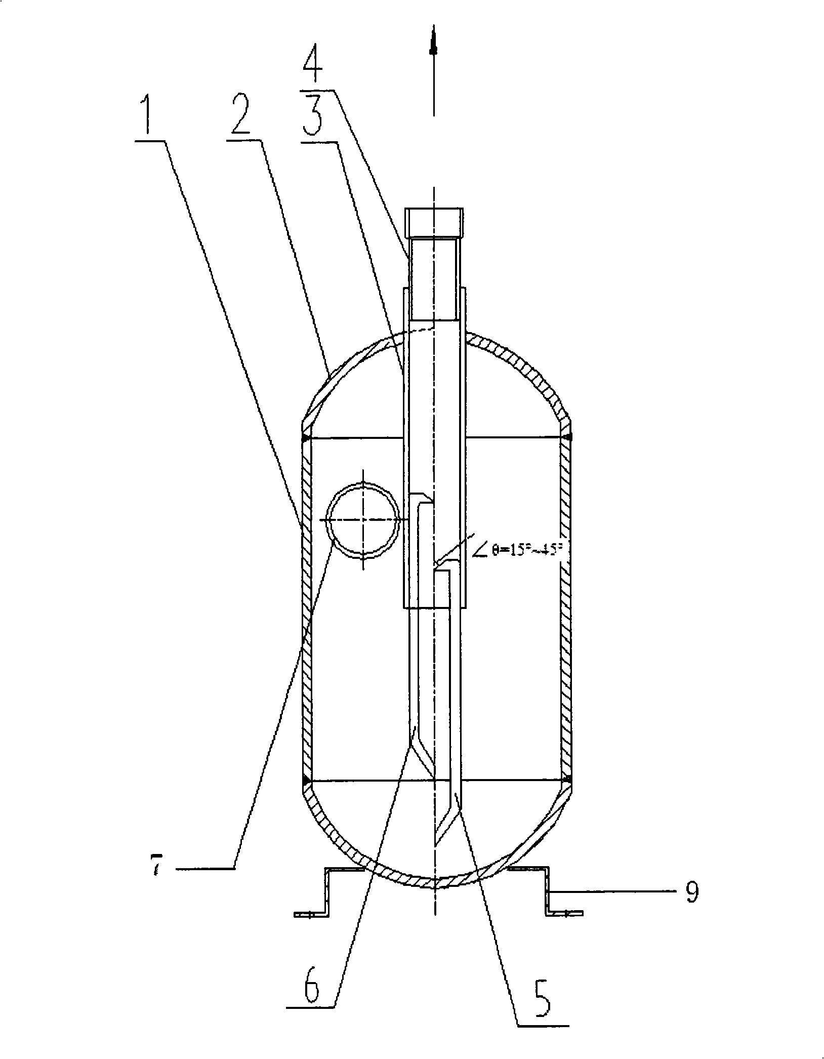 Gas-liquid separator for heat pump scavenging oil using siphon mode