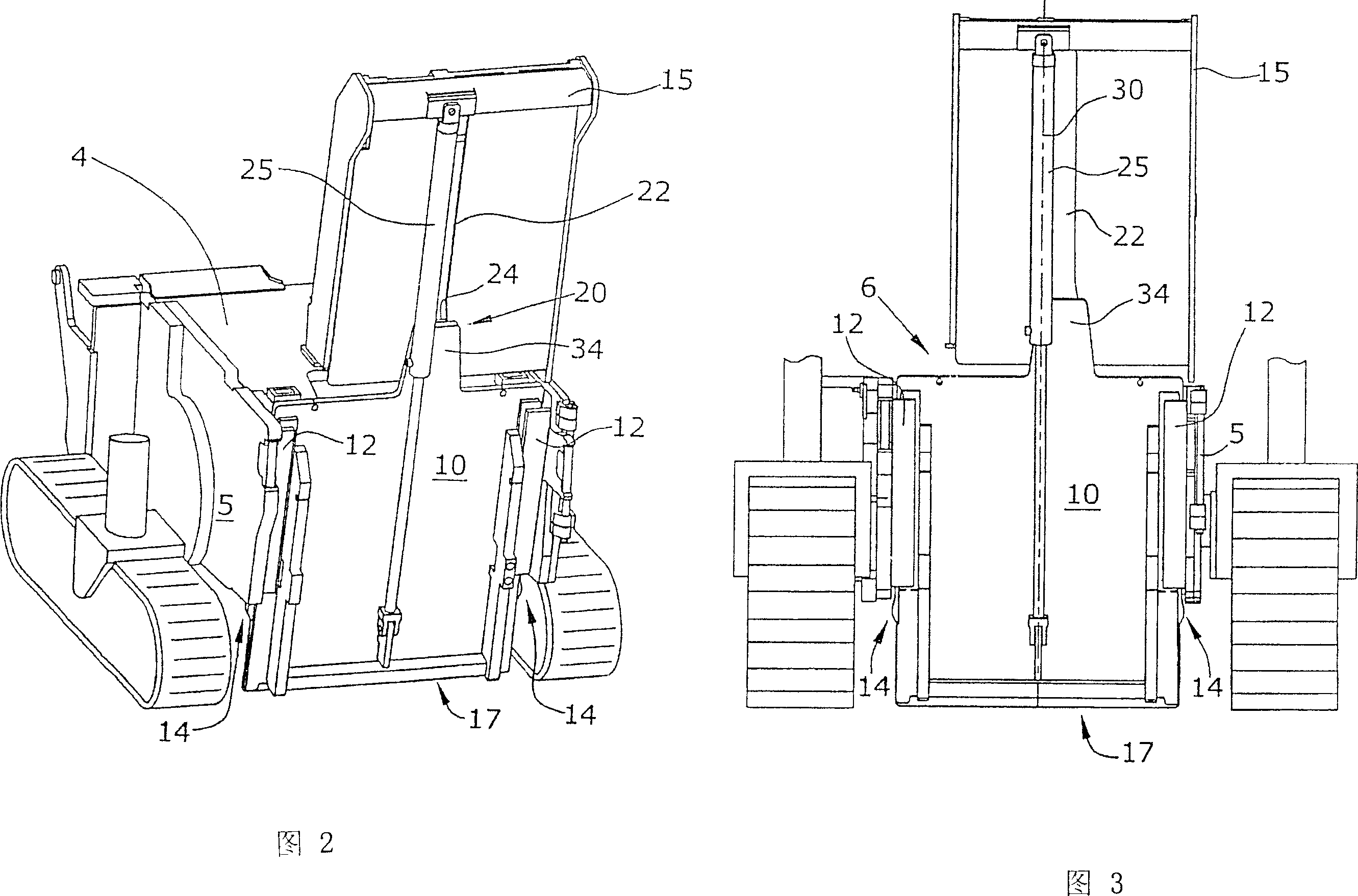 Scraping device for a cutting roller mounted in a construction machine