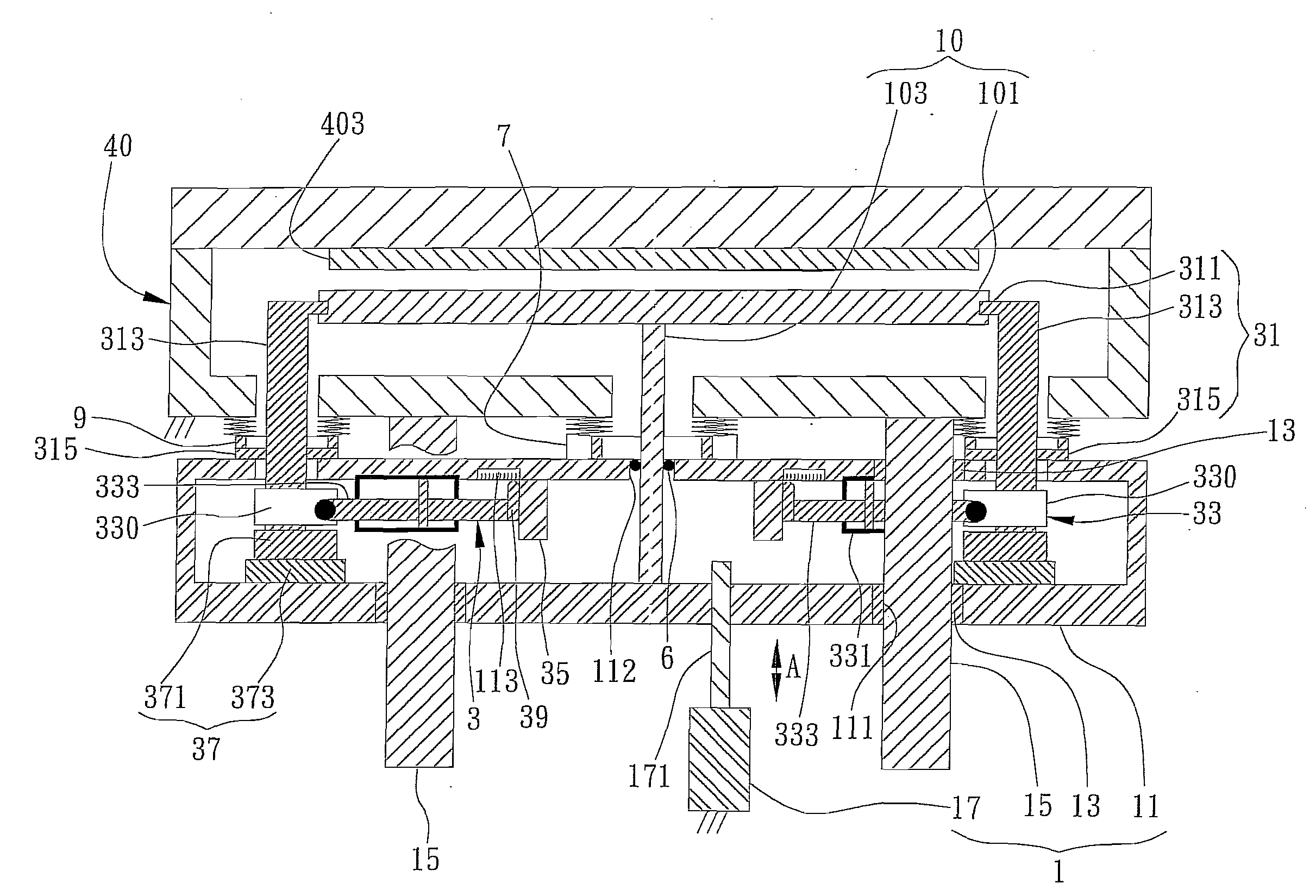 Susceptor positioning and supporting device of vacuum apparatus