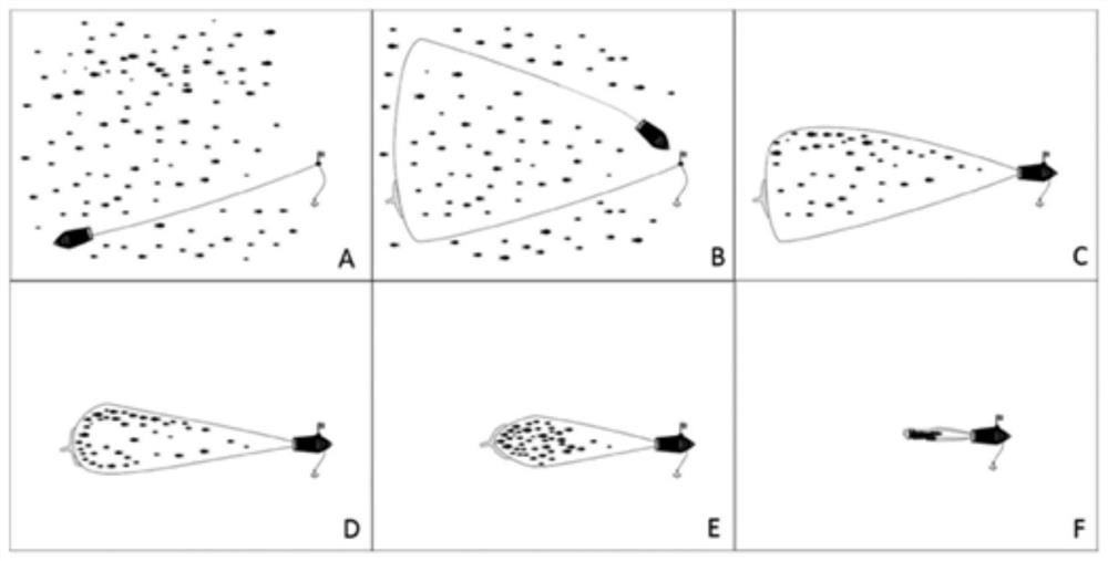 Emergency shrimp fishing purse net and use method therefor