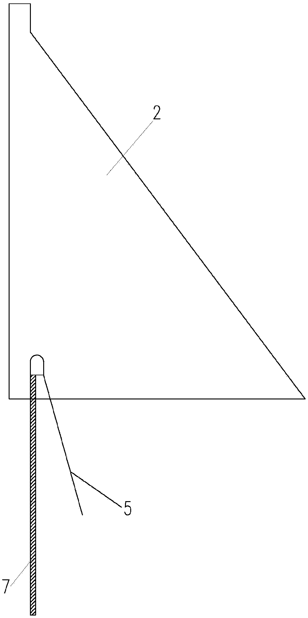 Concrete gravity dam foundation drainage hole structure and construction method thereof