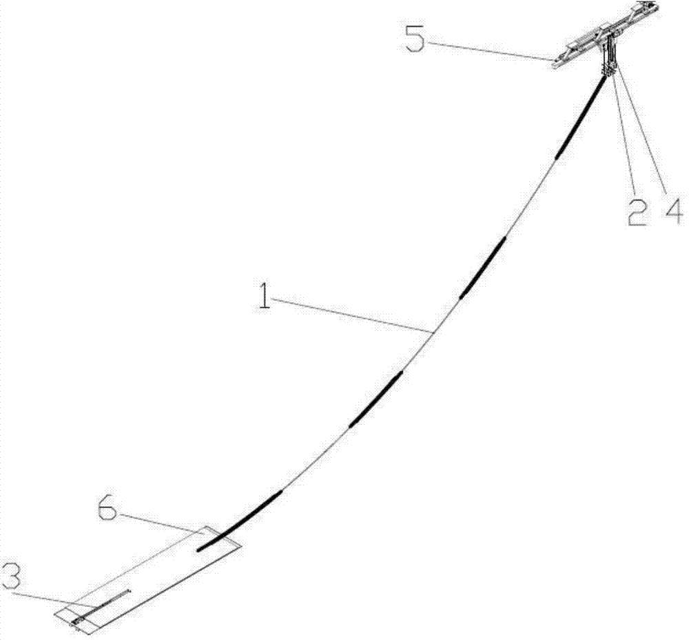 Elongated stand pipe power response measurement device under shearing flow