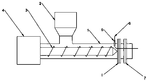 Forming method of hard alloy bar with spiral hole