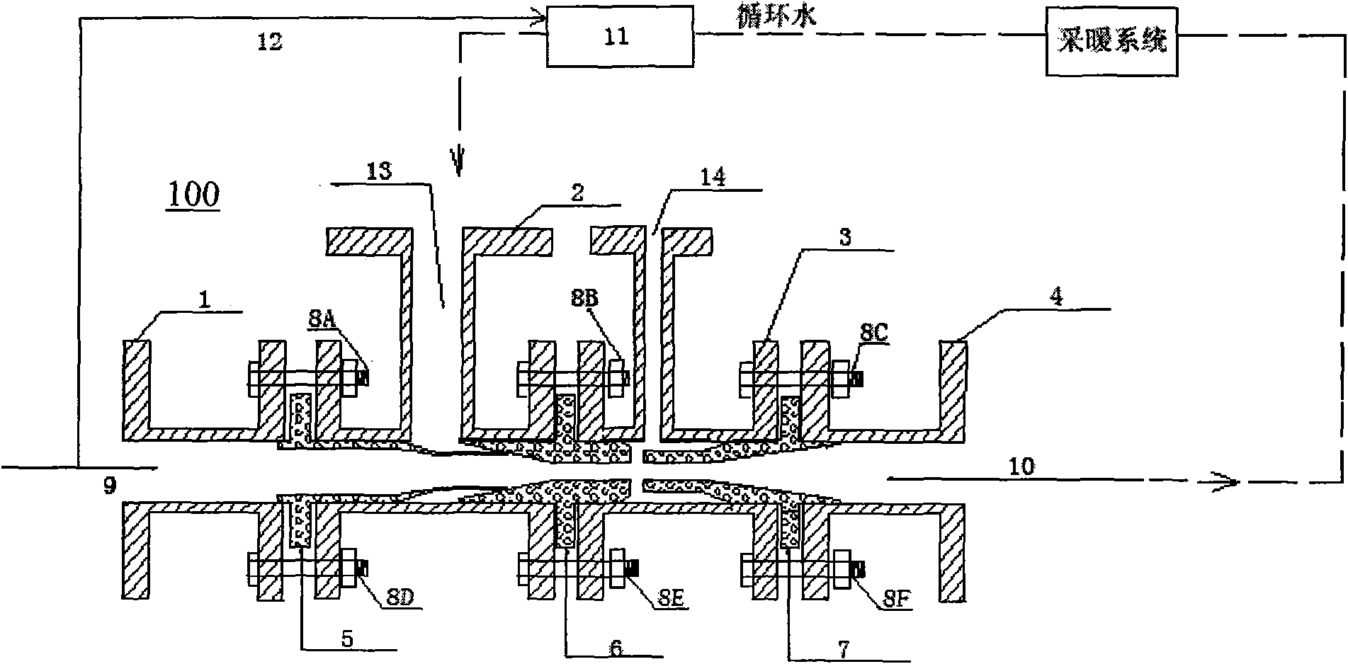 Novel water-saving system of energy-saving heat exchanger