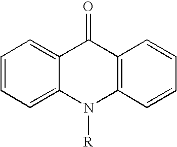 OLED device with substituted acridone compounds