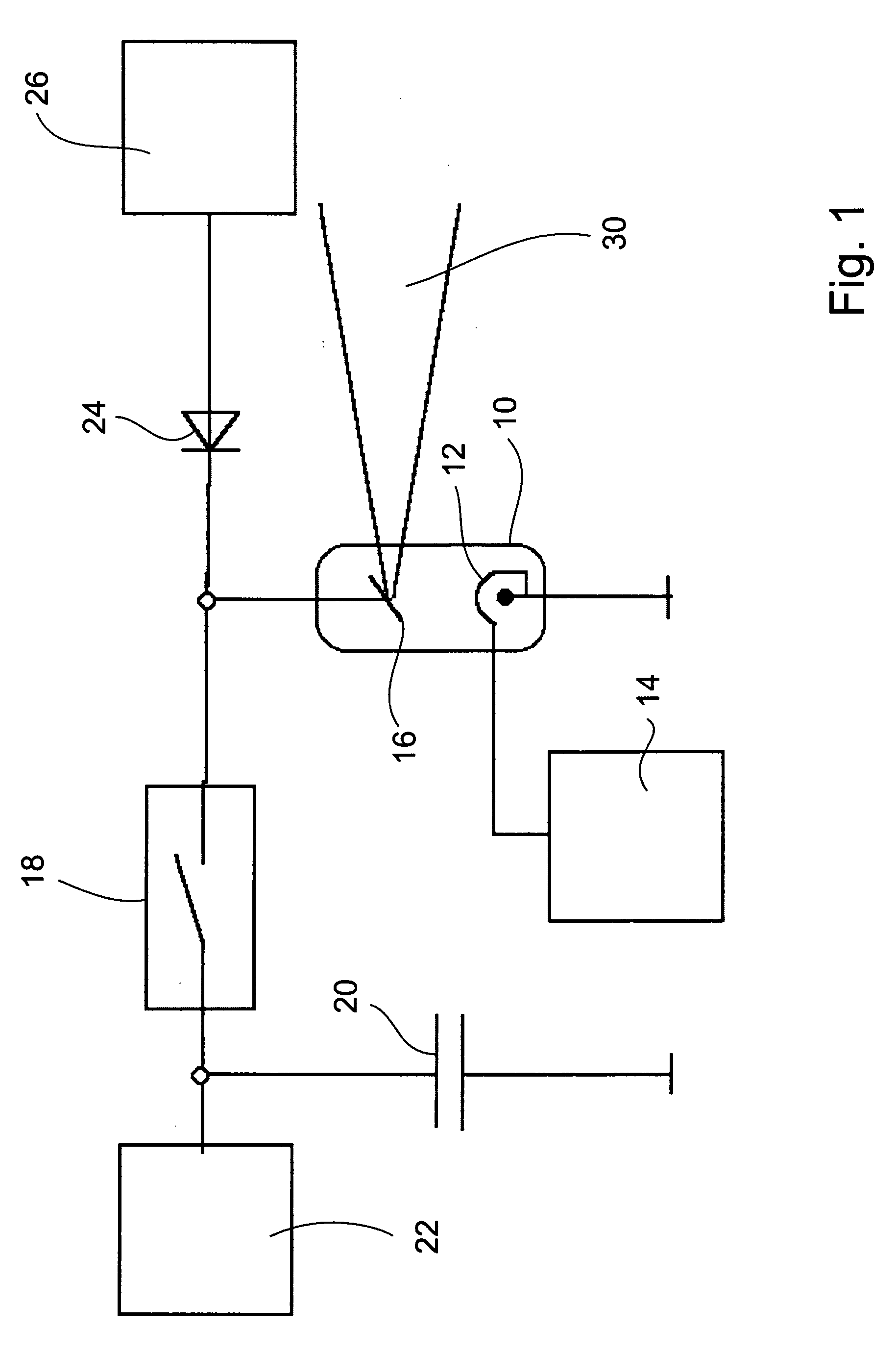 X-ray apparatus for generating short x-ray pulses, and inspecting device operating by means of such an x-ray apparatus