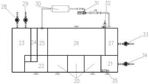 Integrated treating apparatus and treating process for exhaust gas of setting machine used in dyeing and finishing industry