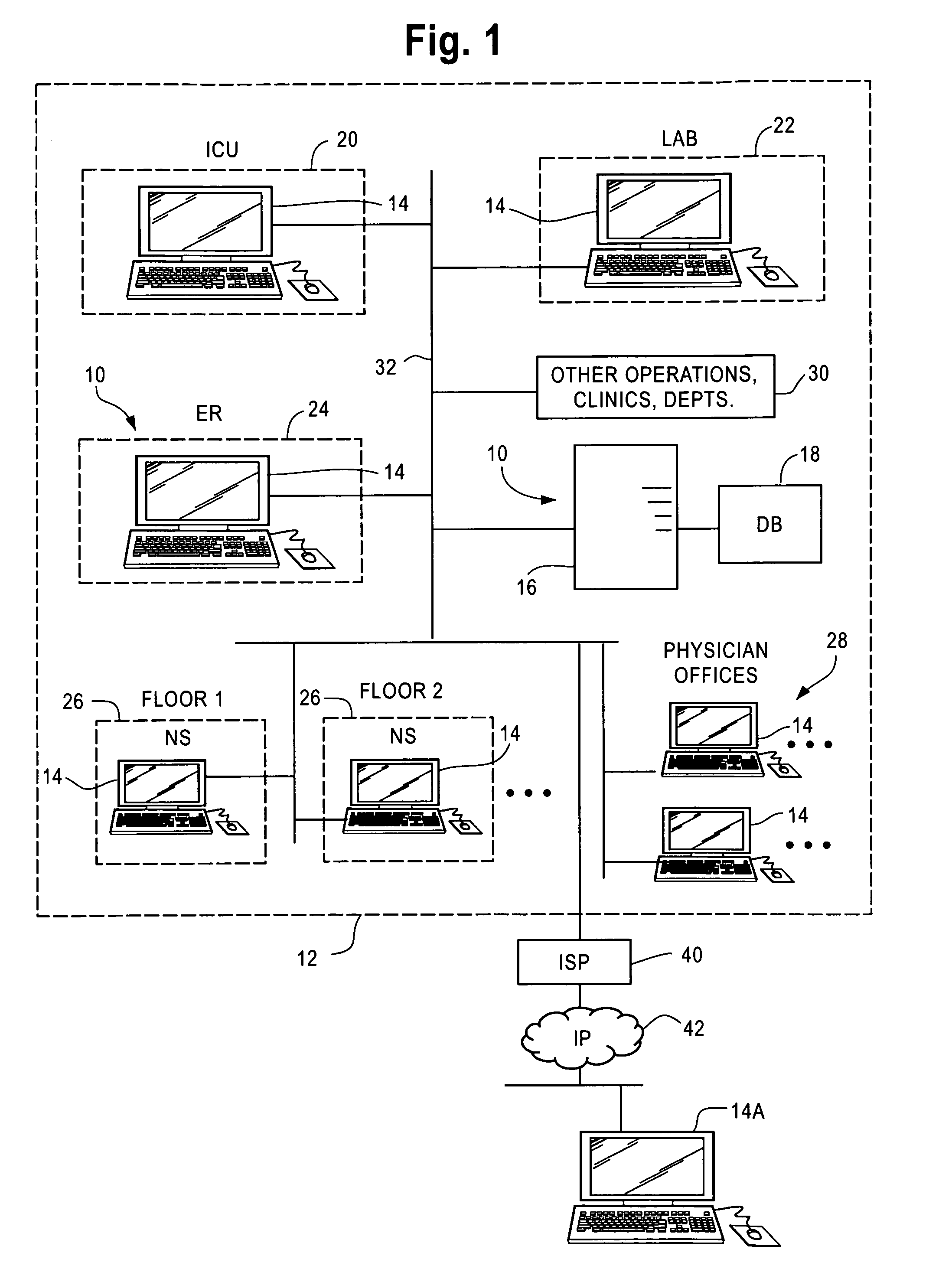 Electronic patient record documentation with push and pull of data to and from database