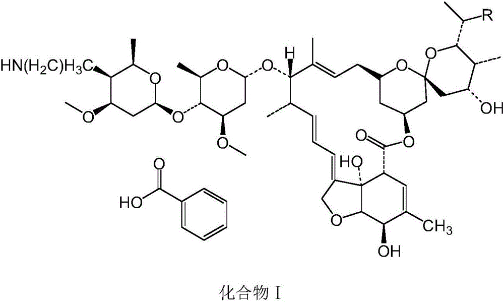 Macrolide benzoate compound, intermediate compound thereof, preparation method of the intermediate compound, and application of the macrolide benzoate compound