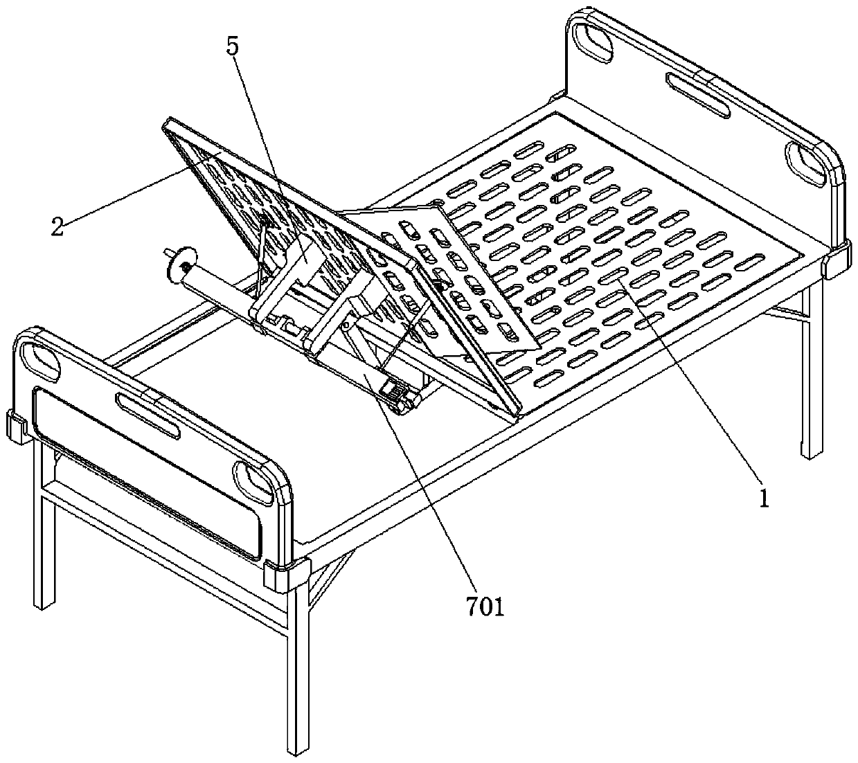 Manual and automatic double-control turning-over nursing sickbed with lifting function