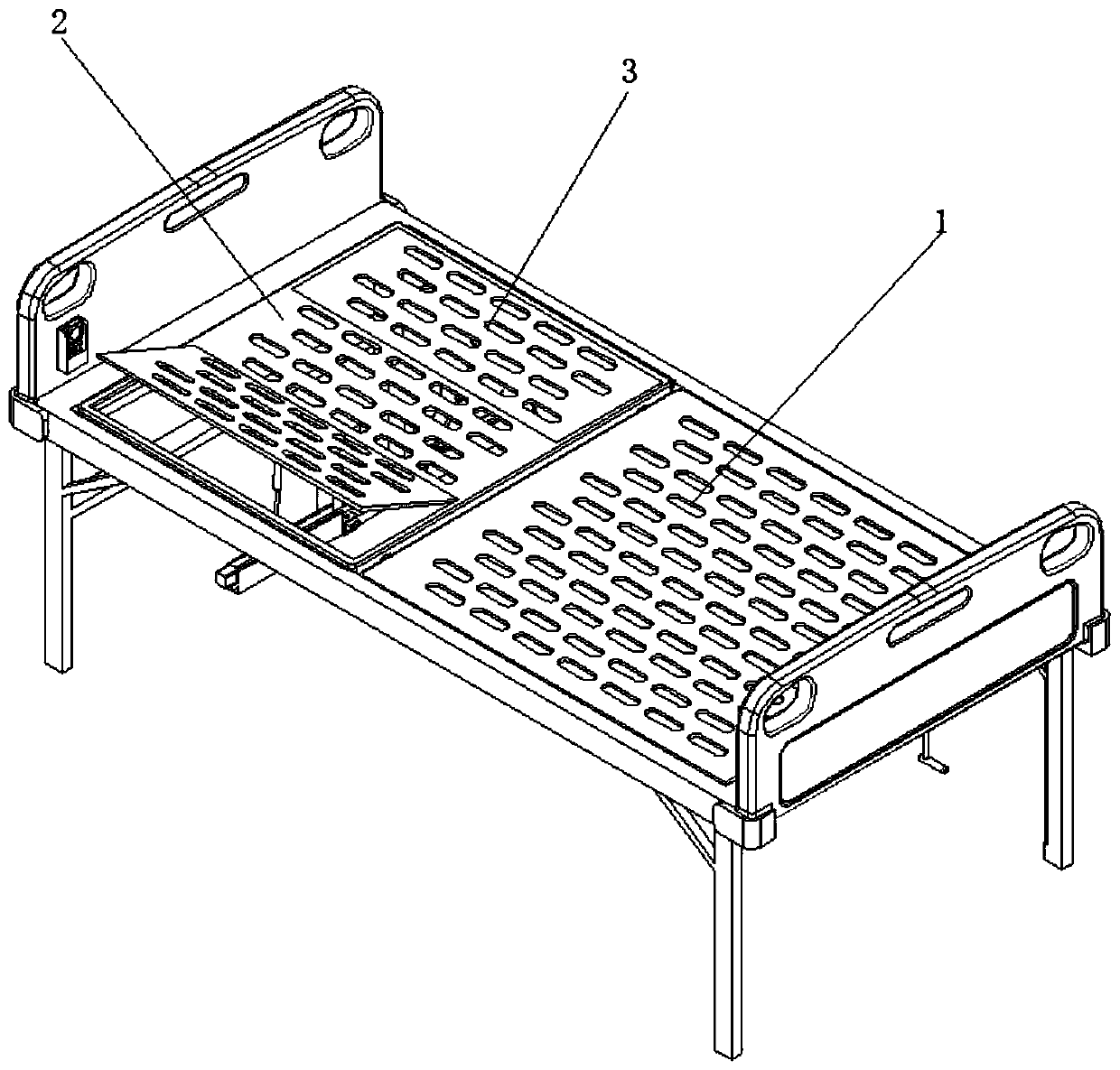 Manual and automatic double-control turning-over nursing sickbed with lifting function