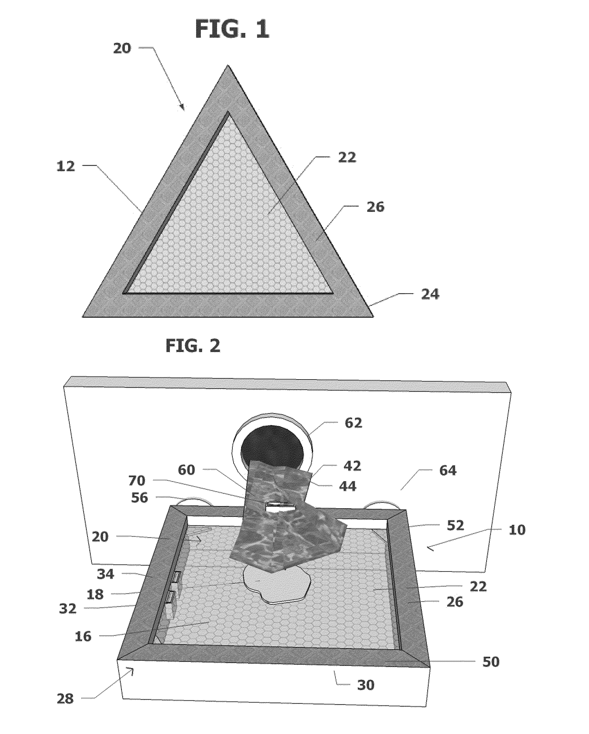 External filtering and absorbing device for use in a local containment area