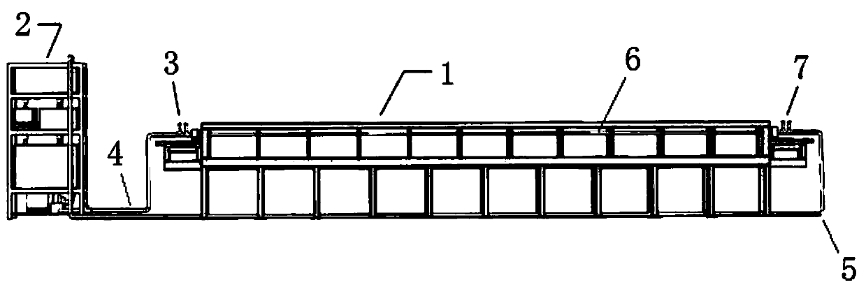 A test device considering the axial directional displacement of the pipeline under the tension of the steel catenary riser