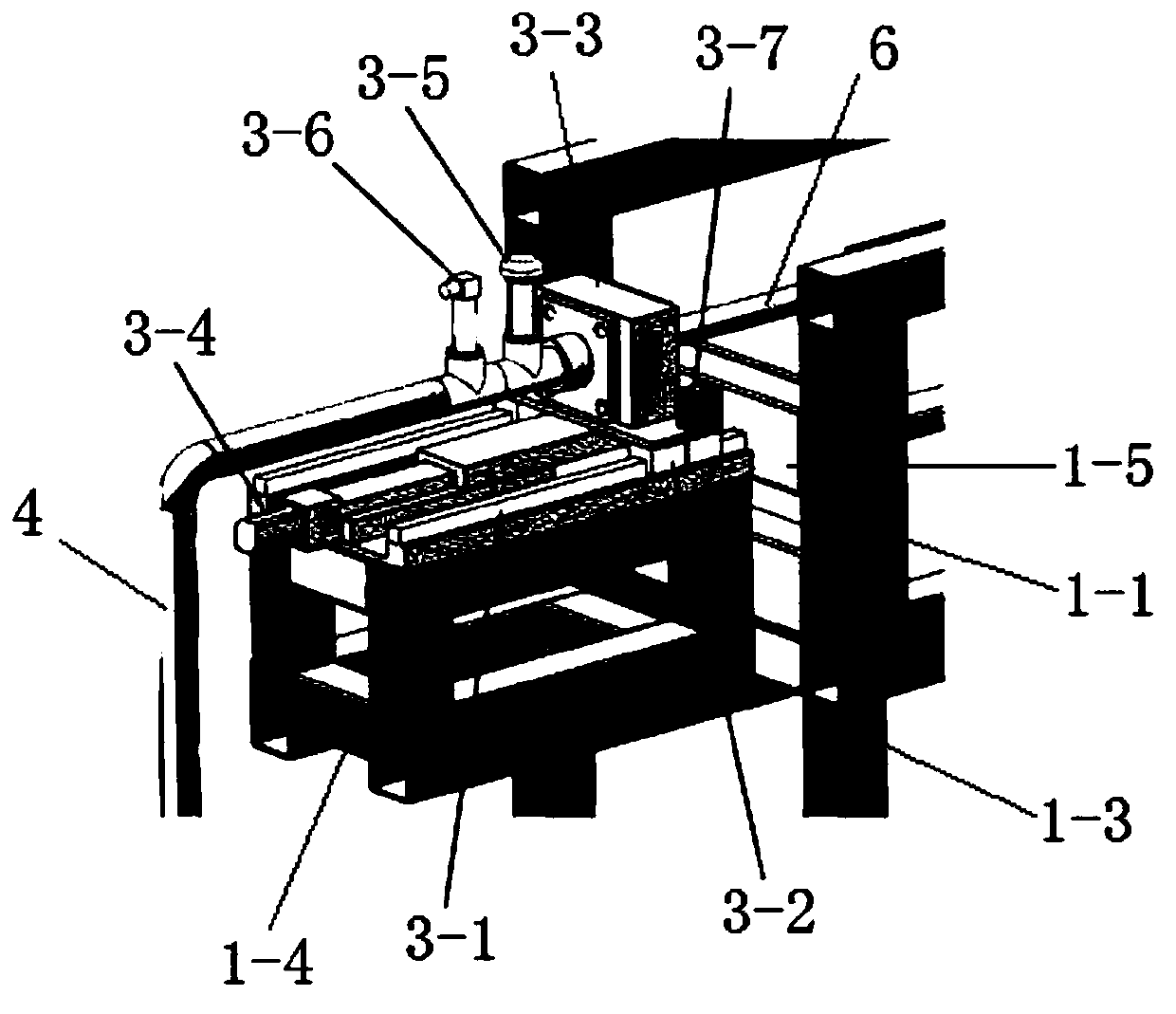 A test device considering the axial directional displacement of the pipeline under the tension of the steel catenary riser