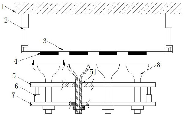 Chip stripping mechanism, stripping machine and stripping method