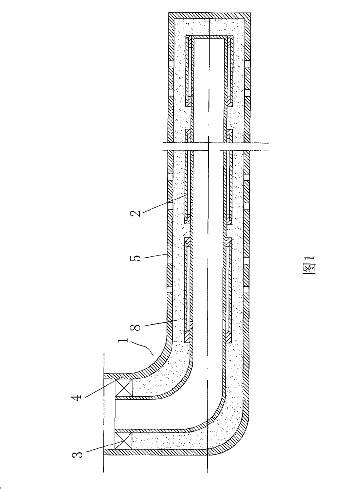 Horizontal production-injection well completion structure possessing flow control function