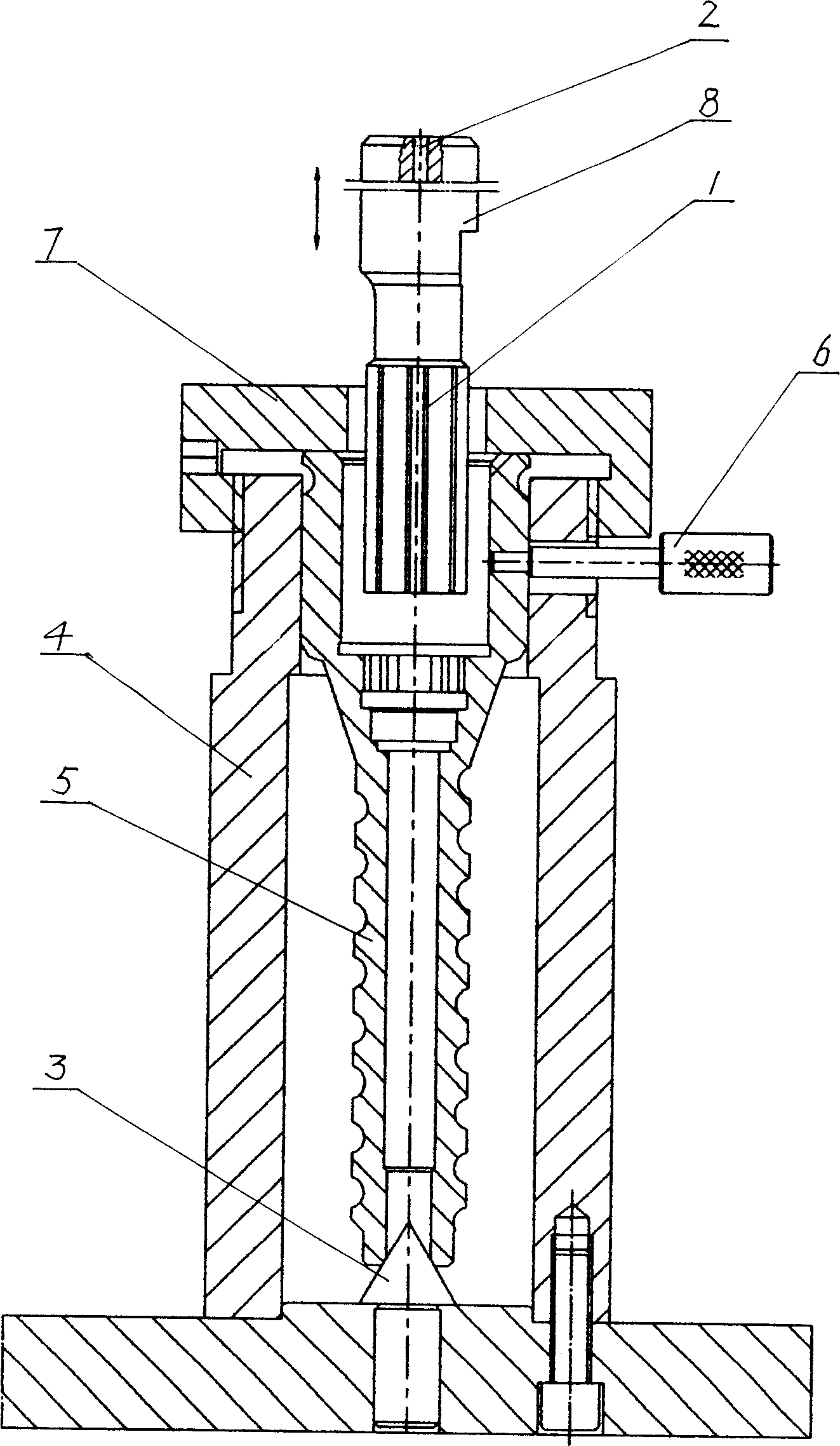 Machining process of spline inside blind hole in shaft end