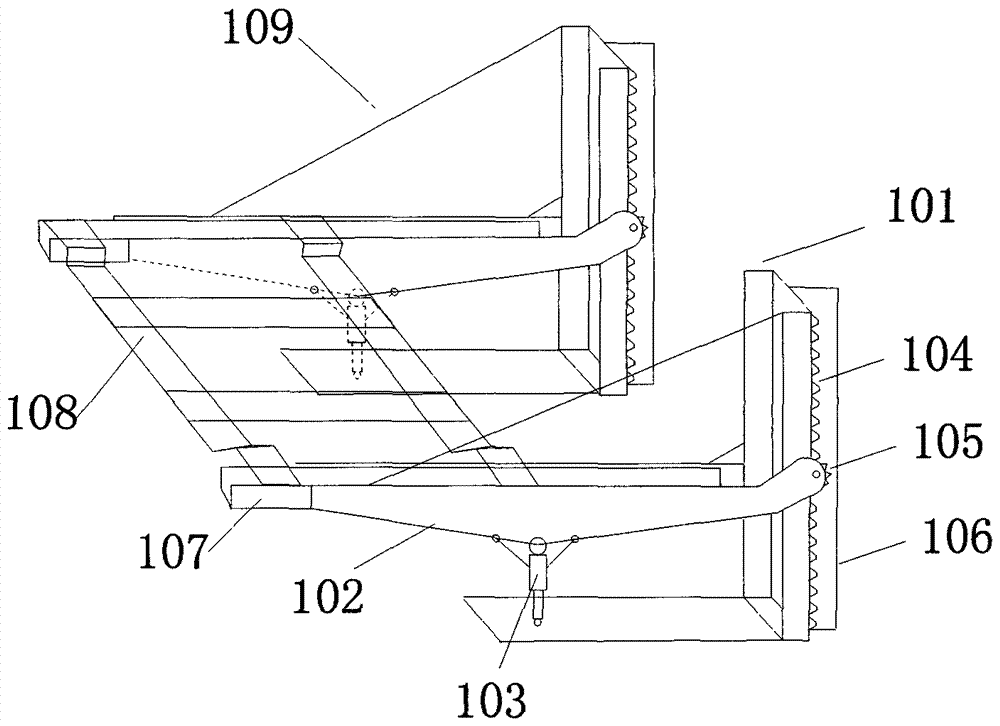 A foldable upper and lower independent double-deck parking garage