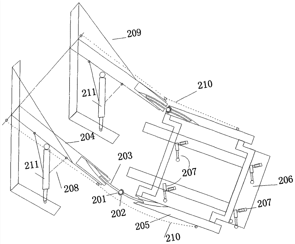 A foldable upper and lower independent double-deck parking garage