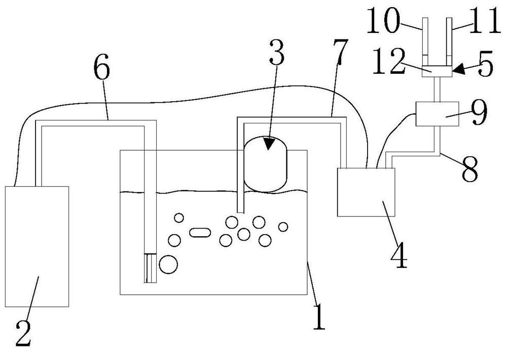 Water-dissolved oxygen liquid-gas type sleep snoring syndrome thirst quenching machine and thirst quenching method