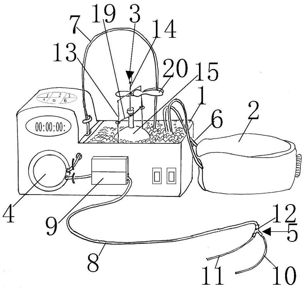 Water-dissolved oxygen liquid-gas type sleep snoring syndrome thirst quenching machine and thirst quenching method