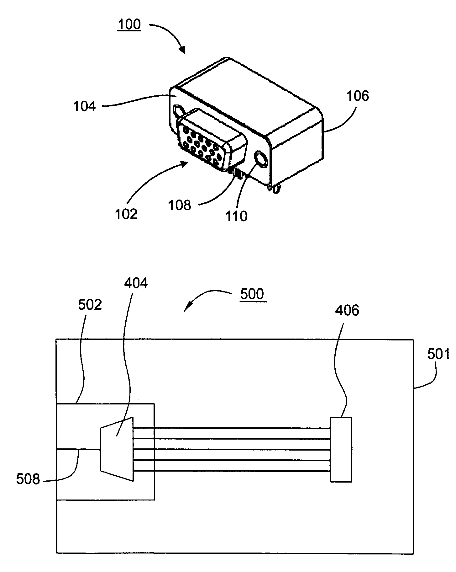 VGA connector with integral filter