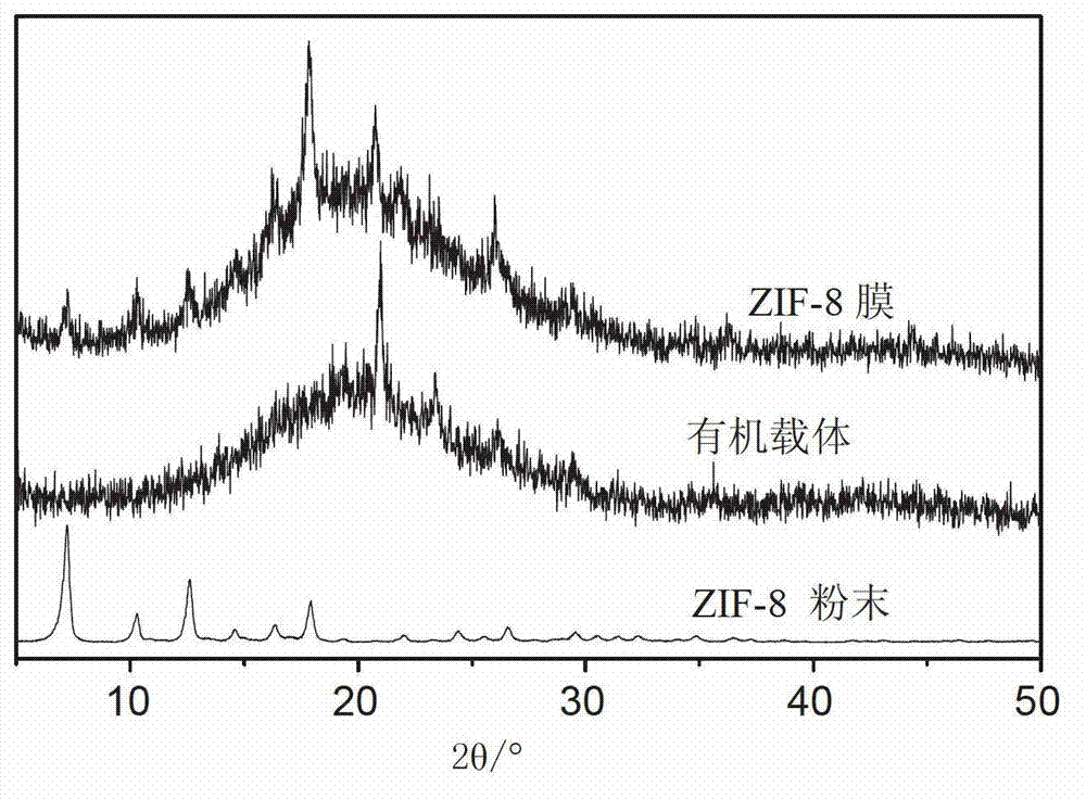 Method for preparing metal organic framework film