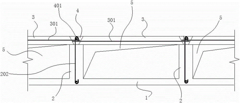 Partially-prefabricated assembled rear-stacking hollow floor