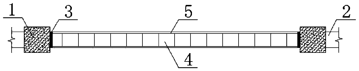 High-ductility concrete energy-consuming infill wall frame structure and construction method thereof