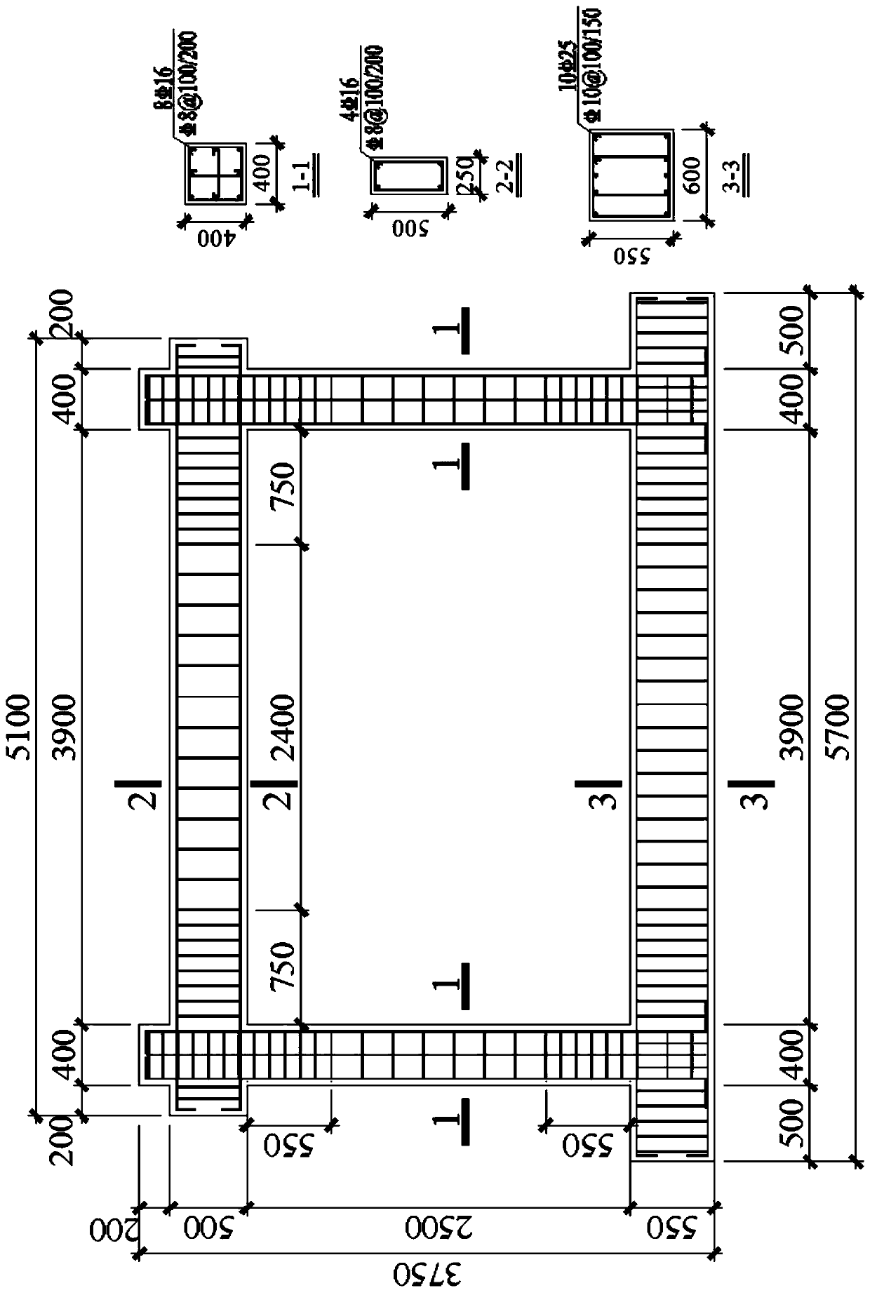 High-ductility concrete energy-consuming infill wall frame structure and construction method thereof