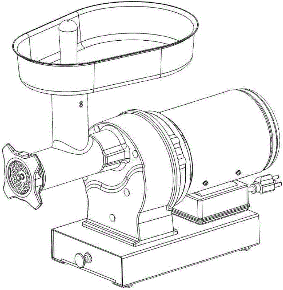 Press rebounding type storage drawer of meat grinder