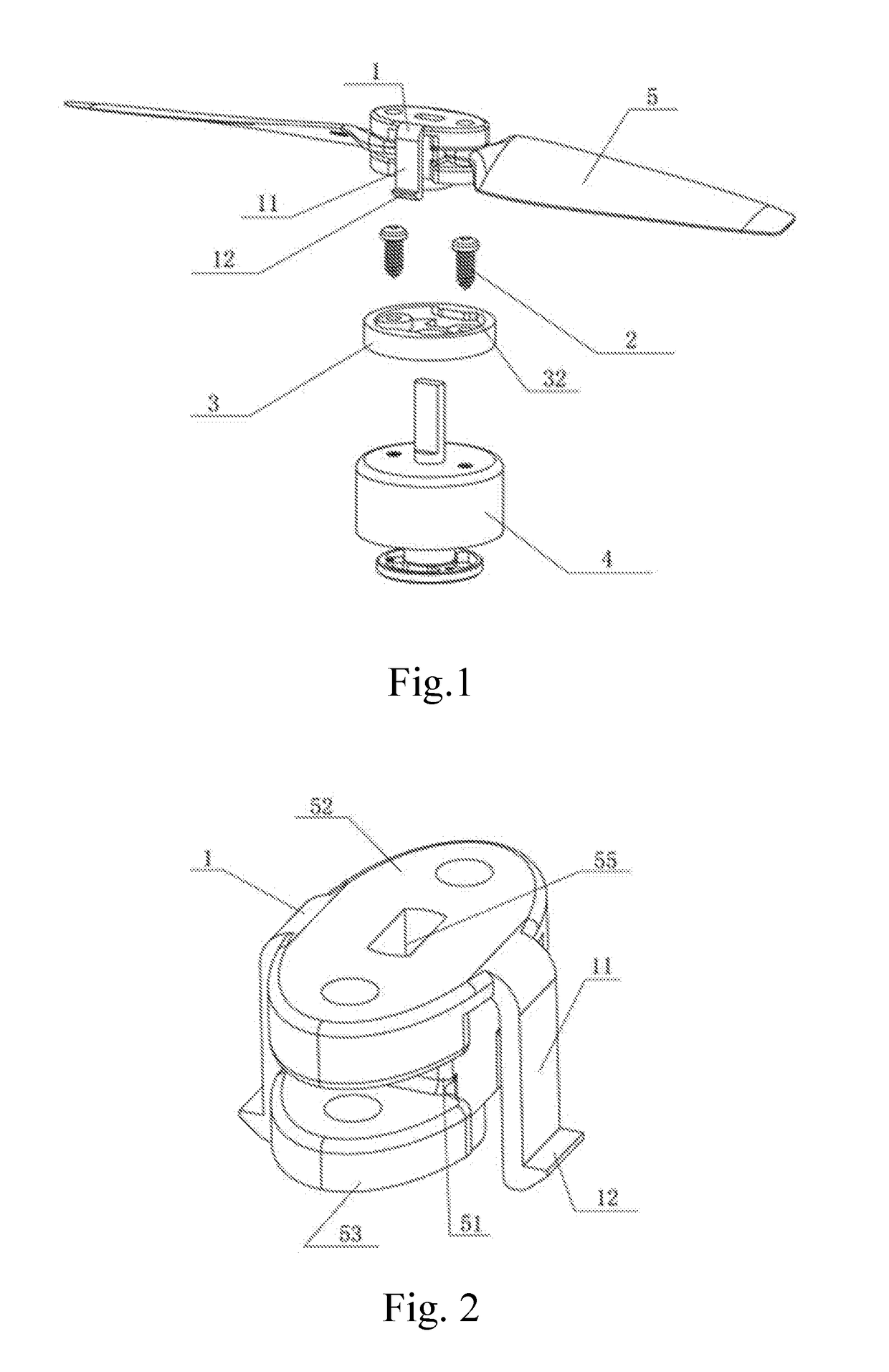 Detachable propeller holder device