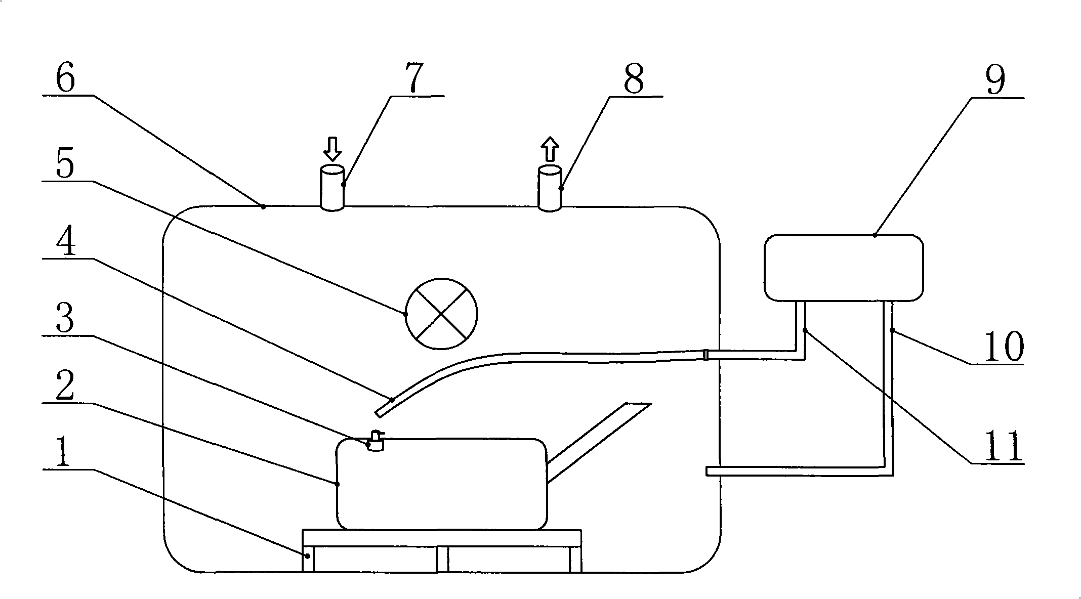 Detection method for osmotic concentration of vehicle fuel tank welding point and connector