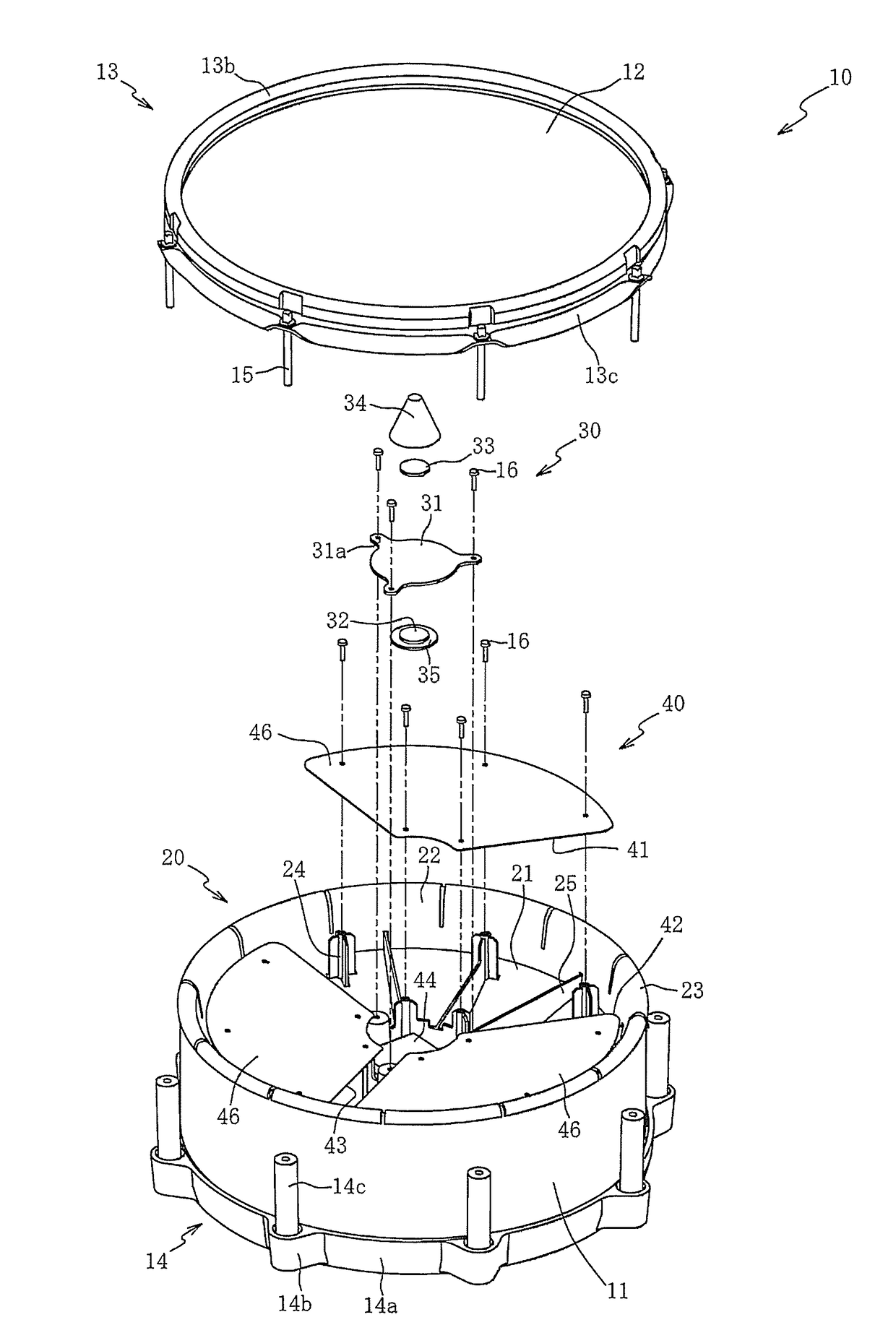 Electronic percussion instrument